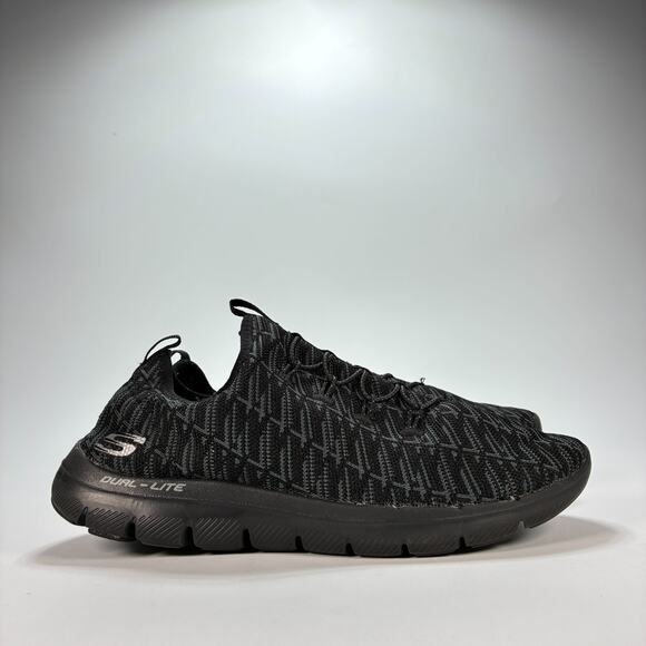 Skechers Flex Appeal 2.0 Black Slip on Dual Lite Running Shoes Women's Size 8.5 - Picture 1 of 11